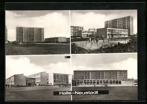 AK Halle-Neustadt, Kindereinrichtung Pittiplatsch, Polytechnische Oberschule