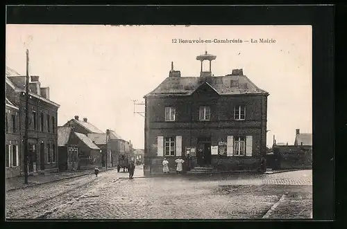 AK Beauvois-en-Cambrésis, la Mairie