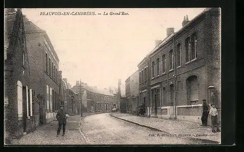 AK Beauvois-en-Cambrésis, la Grand'Rue
