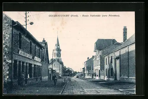 AK Gouzeaucourt, Route Nationale