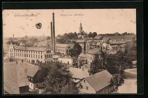 AK Grossröhrsdorf, Blick vom Rathaus