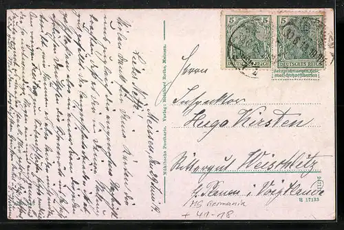 AK Meissen, Kgl. Albrechtsburg mit Dom, MS Germania