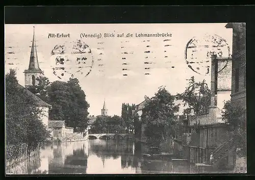 AK Alt-Erfurt, Blick auf die Lehmannsbrücke