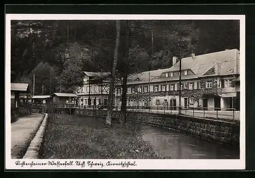 AK Sebnitz, Lichtenhainer Wasserfall, Gasthaus