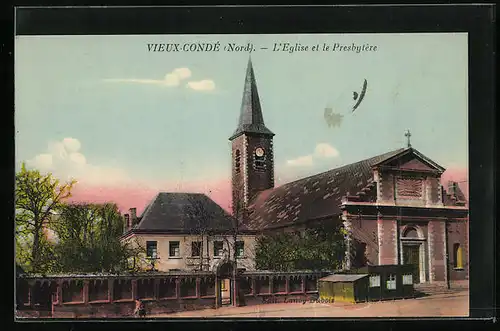 AK Vieux-Condé, l'Eglise et le Presbytére