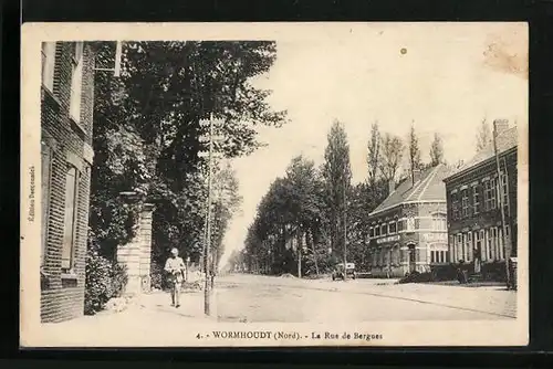 AK Wormhoudt, la Rue de Bergues