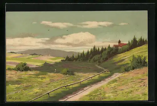 Künstler-AK Alfred Mailick: Landschaftsidylle