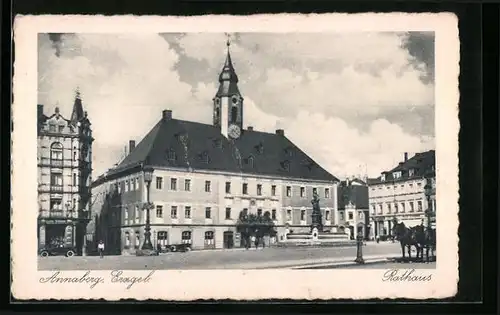 AK Annaberg / Erzgeb., am Rathaus