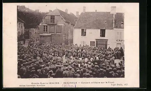 AK Beaurieux, Concert militaire sur leFront 1914-1916