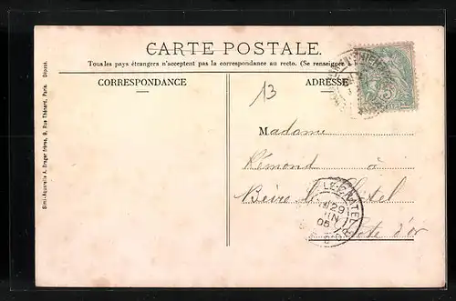 AK Le Nouvion, Hotel Masson et Rue de la Croix