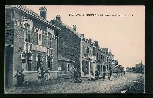 AK Flavy-le-Martel, Grande-Rue