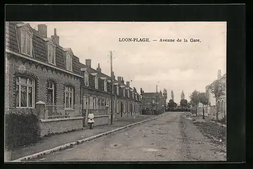 AK Loon-Plage, Avenue de la Gare