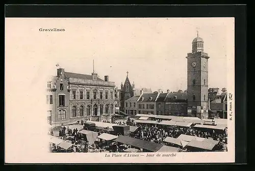 AK Gravelines, La Place d`Armes, Jour de marché