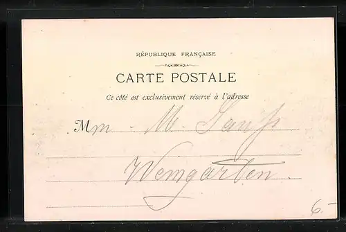 AK Marseille, La Cannebiere, Strassenbahn