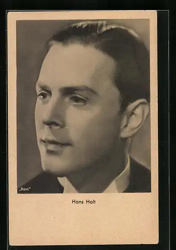 AK Schauspieler Hans Holt nachdenklich schauend