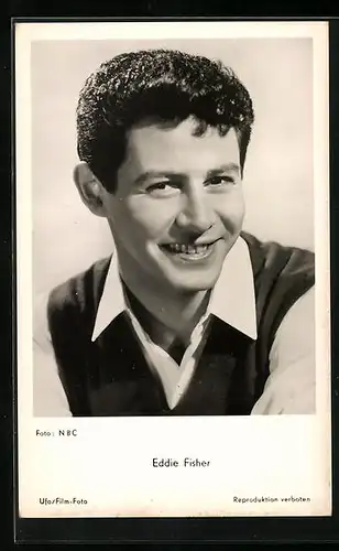 AK Schauspieler Eddie Fisher in die Kamera lächelnd