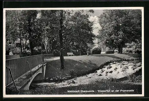 AK Eberswalde, Wasserfall an der Promenade