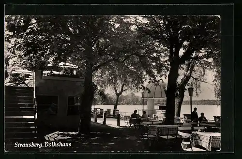 AK Strausberg, Garten vom Volkshaus