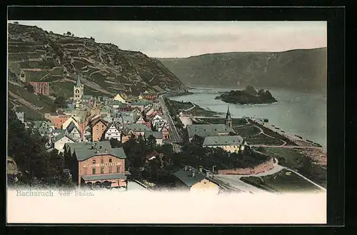 AK Bacharach, Ortsansicht von Süden