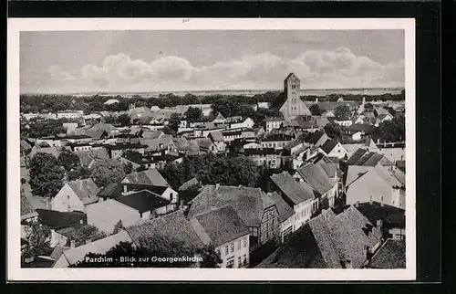 AK Parchim, Blick zur Georgenkirche