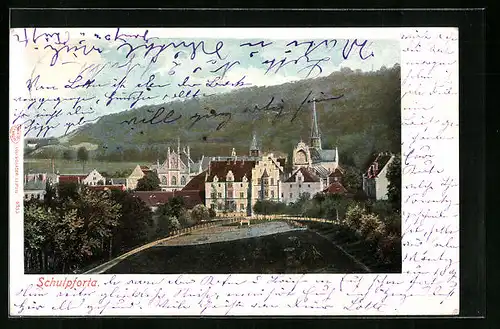 AK Schulpforta, Ortsansicht aus der Vogelschau