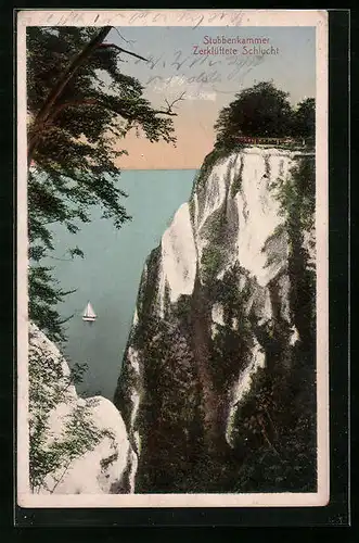 AK Stubbenkammer a. Rügen, Zerklüftete Schlucht