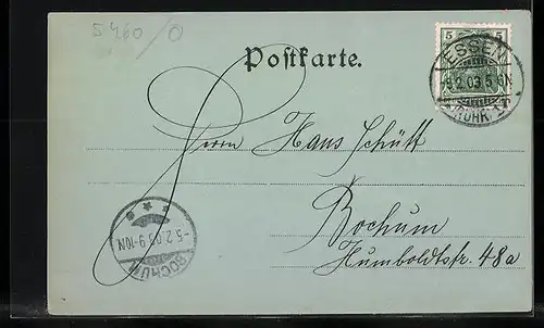 Mondschein-AK Linz a. D., Der Freinberg mit seinen Gebäuden