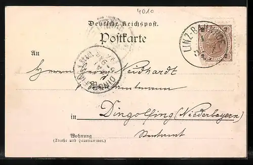 AK Linz a. D., Brücke mit Blick auf Urfahr