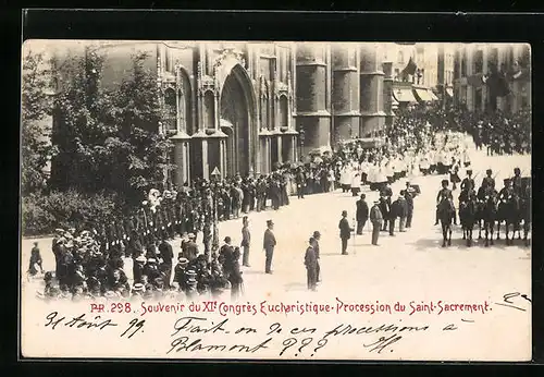 AK Namur, XI. Congres Eucharistique-Procession du Saint-Sacrement