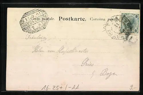 Foto-AK Fritz Gratl: Sterzing, Strassenpartie