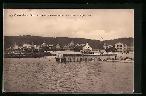 AK Binz, Neues Familienbad vom Wasser aus gesehen