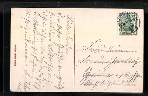 AK Görlitz, Die Landeskrone, Bismarcksäule