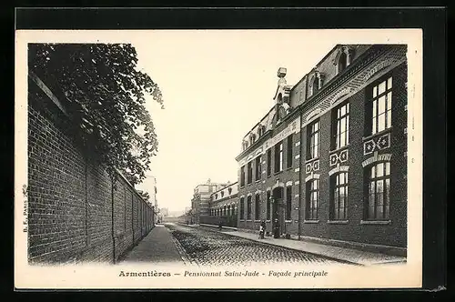AK Armentières, Pensionnat Saint-Jude, Facade principale