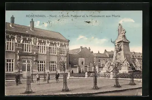 AK Rosendael, L`École Pasteur et le Monument aux Morts