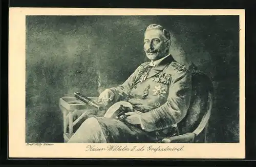 Künstler-AK Willy Stoewer: Kaiser Wilhelm II. als Grossadmiral