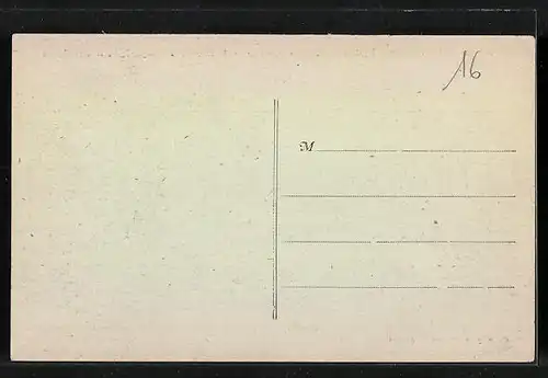 AK Montescourt, Le Clocher, la Baraque-Église et le Presbytère, en Reconstitution 1921