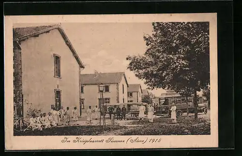 AK Sissonne, Im Kriegslazarett 1915