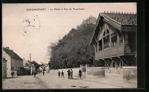 AK Guignicourt, Le Châlet et Rue de Neufchâtel