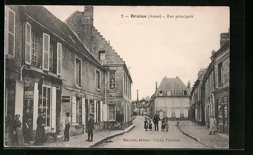 AK Braine, Rue principale, Strassenpartie