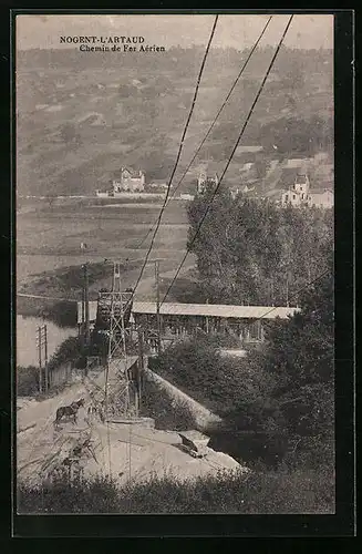 AK Nogent-L`Artaud, Chemin de Fer Aérien