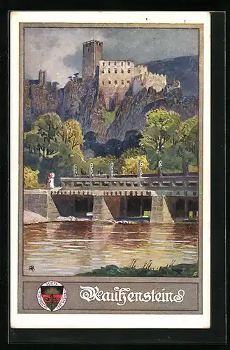 AK Deutscher Schulverein Nr. 170: Burg Rauhenstein mit Brücke