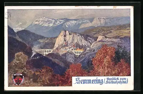 AK Deutscher Schulverein Nr. 450: Semmering, Ausblick vom Südbahnhotel