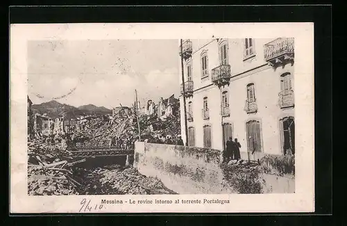 AK Messina, Le rovine intorno al torrente Portalegna