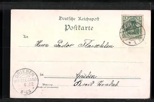 AK Zeitz, Teilansicht mit Flussbrücke