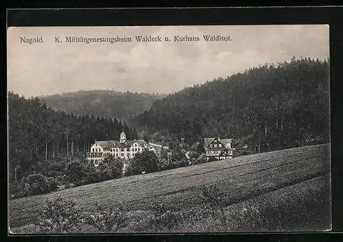AK Nagold, K. Militärgenesungsheim Waldeck und Kurhaus Waldlust