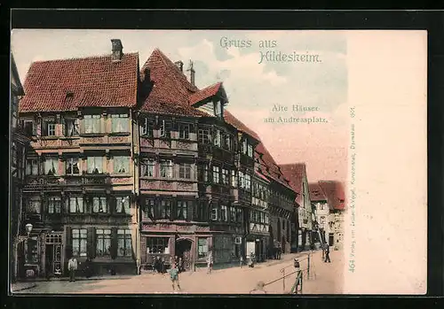 AK Hildesheim, Alte Häuser am Andreasplatz