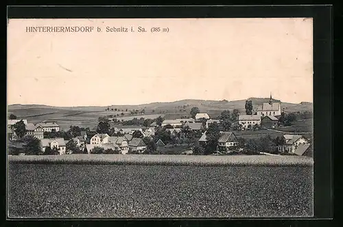 AK Hinterhermsdorf b. Sebnitz i. Sa., Teilansicht