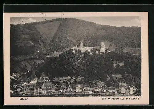 AK Altena, Blick v. Kiküm aus mit Schloss
