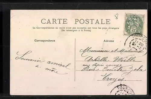 AK Tourcoing, Pont sur le Canal et le Château du congo