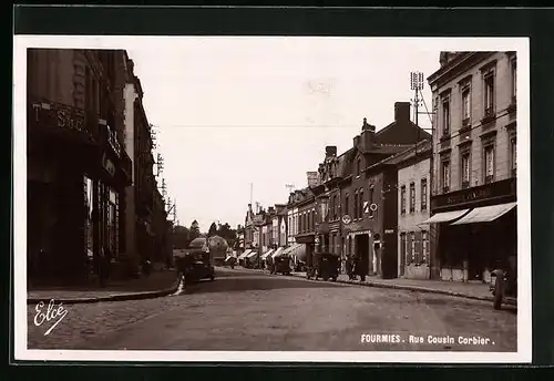 AK Fourmies, Rue Cousin Corbier, Strassenpartie